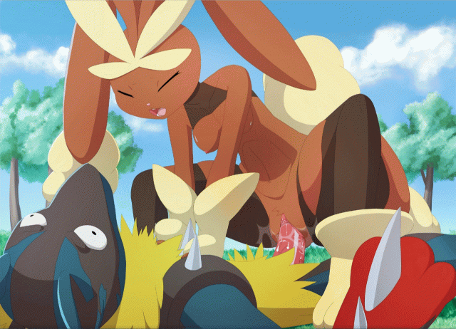 lopunny+lucario+mega lucario