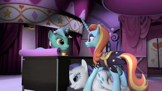 lyra heartstrings (mlp)+rarity (mlp)+sassy saddles (mlp)