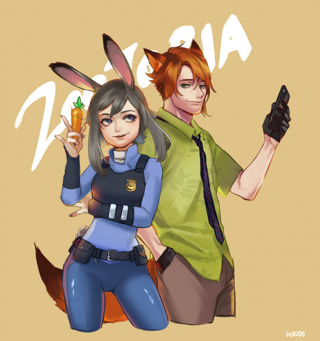 judy hopps+nick wilde