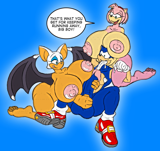 amy rose+rouge the bat+sonic the hedgehog