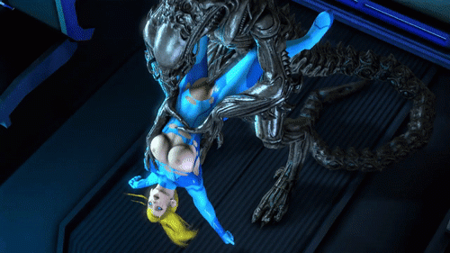 samus aran+xenomorph