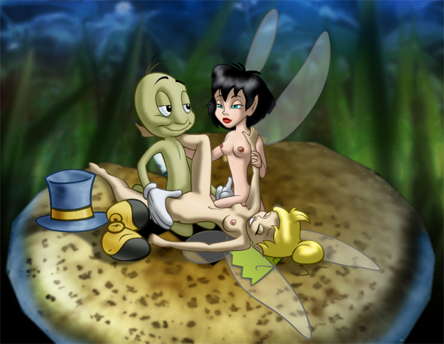 crysta+jiminy cricket+pinocchio+tinker bell