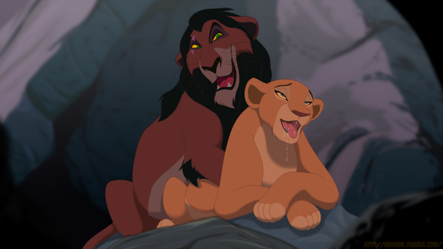 nala+scar (the lion king)