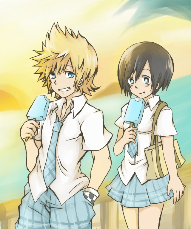 roxas+xion (kingdom hearts)