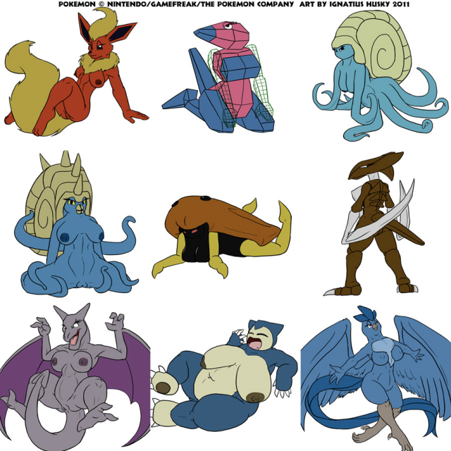 aerodactyl+articuno+flareon+kabutops+omanyte+omastar+porygon+snorlax