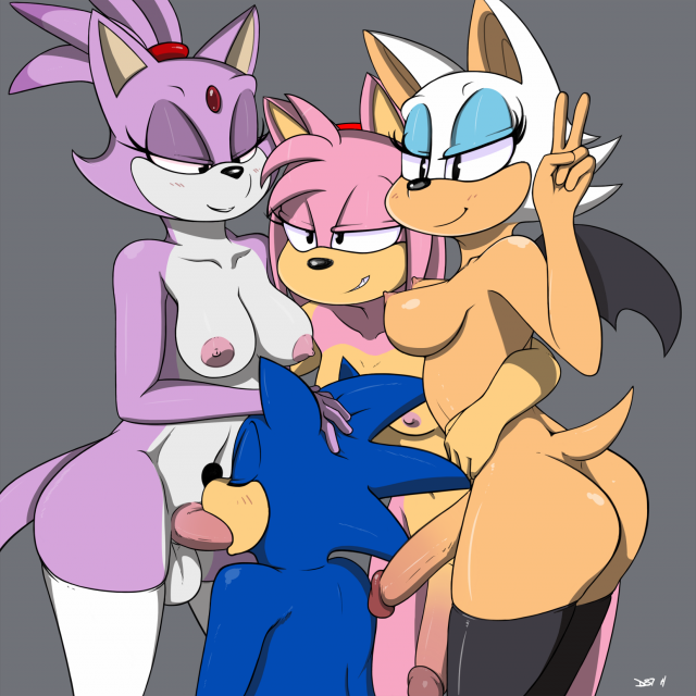 amy rose+blaze the cat+rouge the bat+sonic the hedgehog