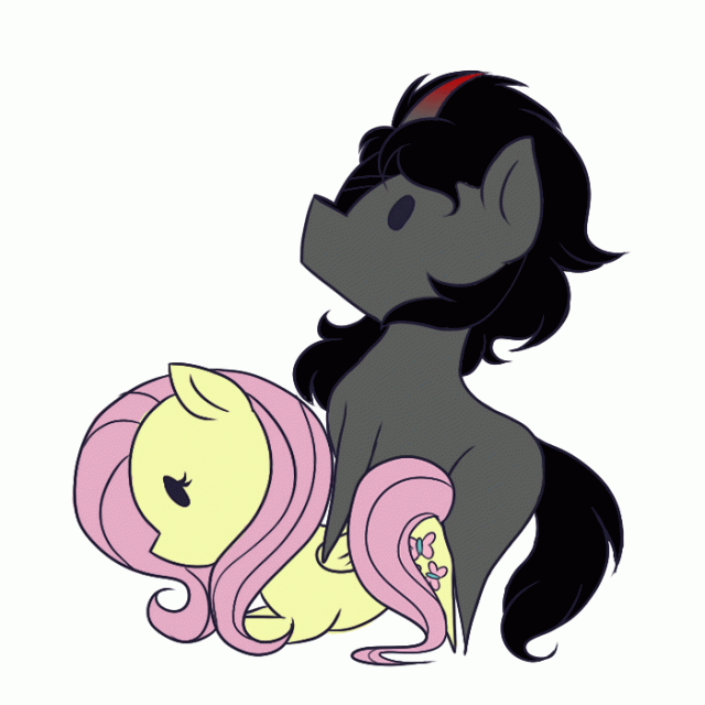 fluttershy (mlp)+king sombra (mlp)