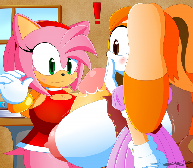 amy rose+vanilla the rabbit