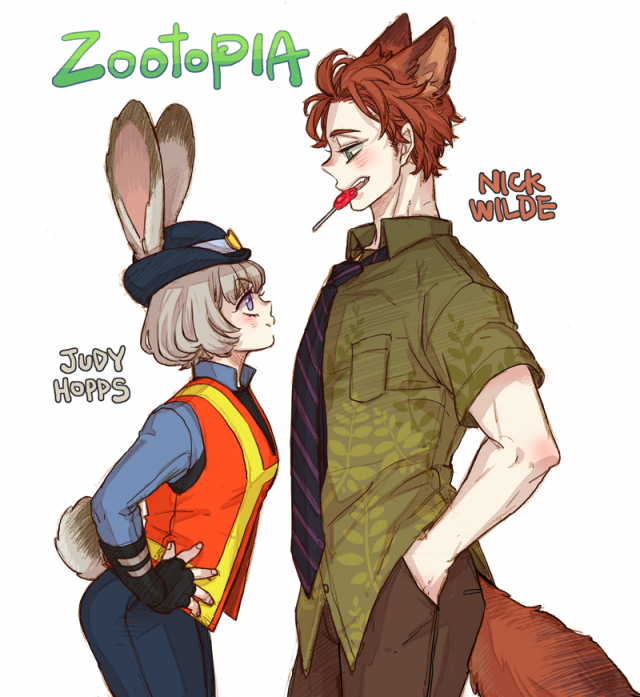 judy hopps+nick wilde