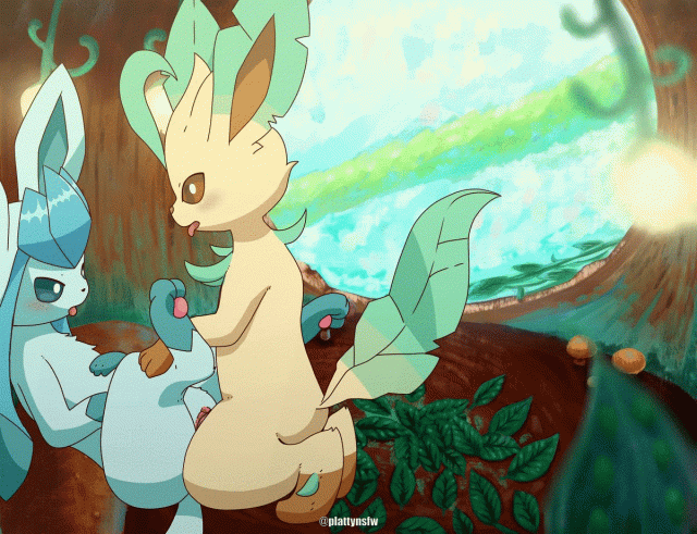 eeveelution+glaceon+leafeon+pok�mon (species)