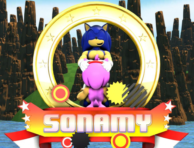 amy rose+sonic the hedgehog