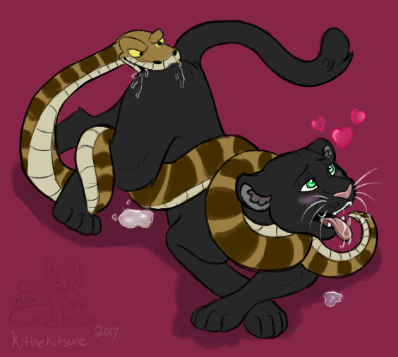 bagheera (jungle book)+kaa (jungle book)