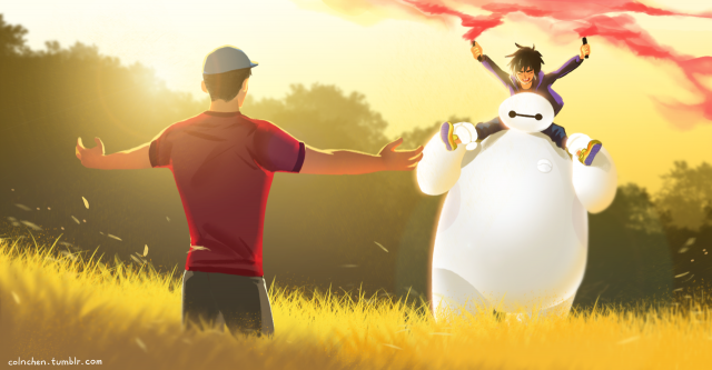 baymax+hiro hamada+tadashi hamada