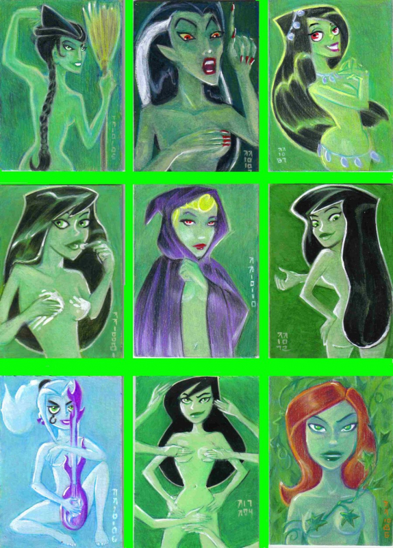 desiree+elphaba+ember mclain+maleficent+poison ivy+princess aurora+shego