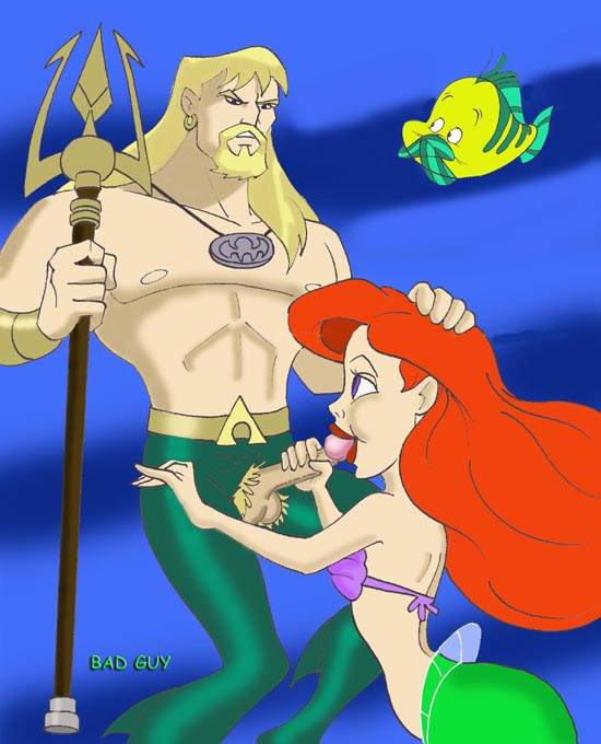 aquaman+ariel+flounder