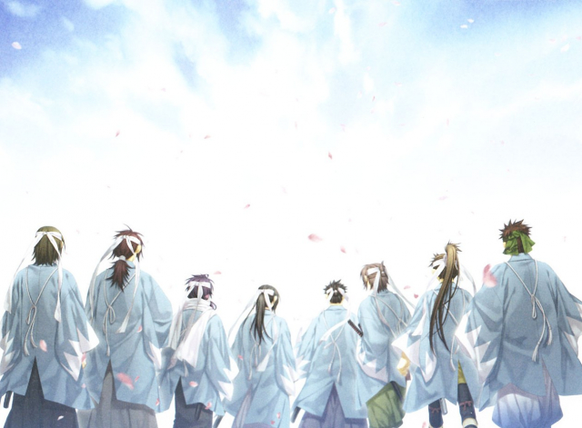 harada sanosuke+kondou isami+nagakura shinpachi+okita souji+saitou hajime+sannan keisuke+toudou heisuke