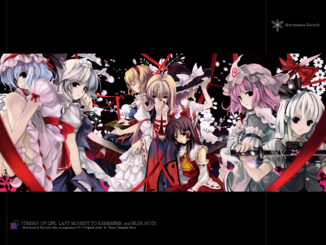 alice margatroid+hakurei reimu+izayoi sakuya+kirisame marisa+konpaku youmu+remilia scarlet+saigyouji yuyuko+yakumo yukari