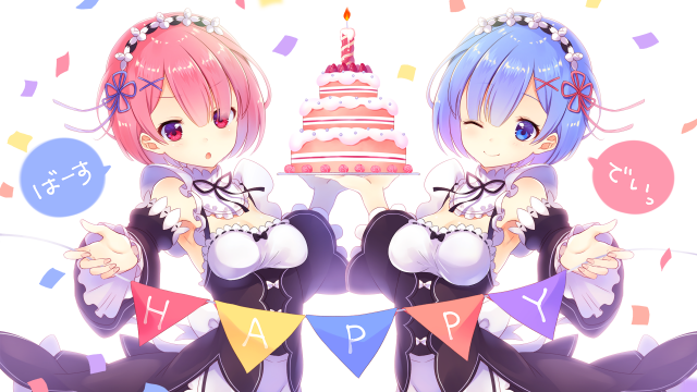 ram (re zero)+rem (re zero)