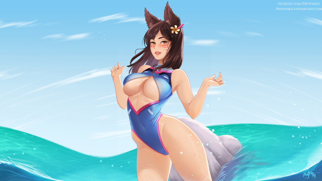 ahri+d.va (overwatch)