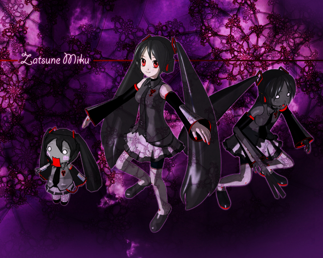hachune miku+heartless+zatsune miku