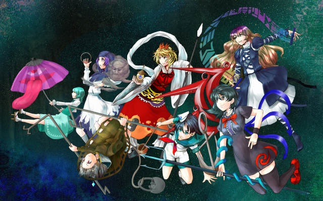 hijiri byakuren+houjuu nue+karakasa obake+kumoi ichirin+murasa minamitsu+nazrin+tatara kogasa+toramaru shou+unzan