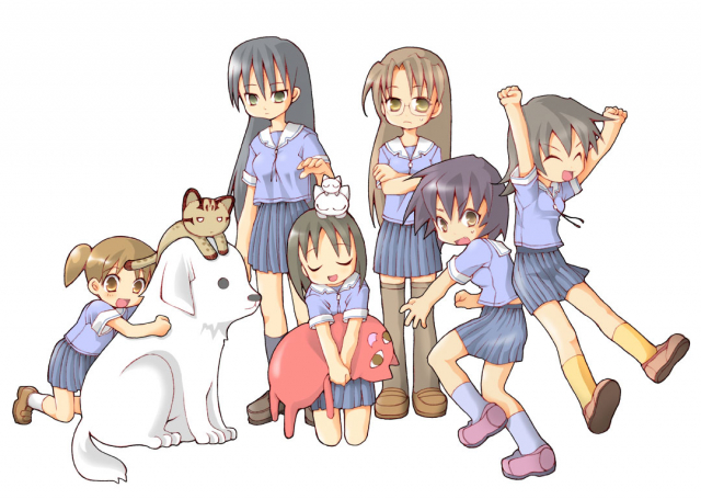 chiyo chichi+kagura (azumanga daiou)+kasuga ayumu+maya (azumanga)+mayaa+mihama chiyo+mizuhara koyomi+nekokoneko+sakaki+tadakichi-san+takino tomo