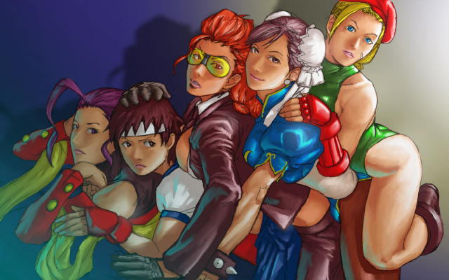 cammy white+chs-li+crimsg- viper+kasugano- sakura+ros- (street fighter)