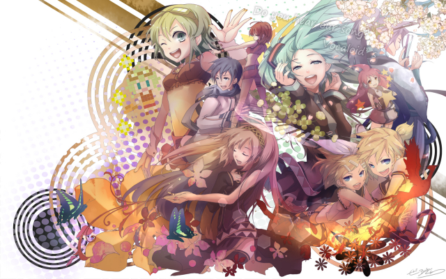 gumi+hatsune miku+kagamine len+kagamine rin+kaito+kamui gakupo+megurine luka+meiko+sf-a2 miki