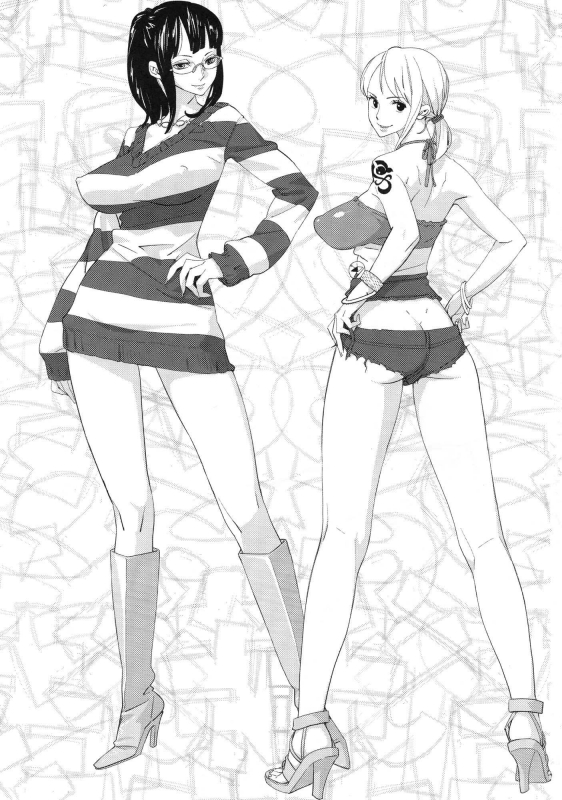 nami (one piece)+nico robin