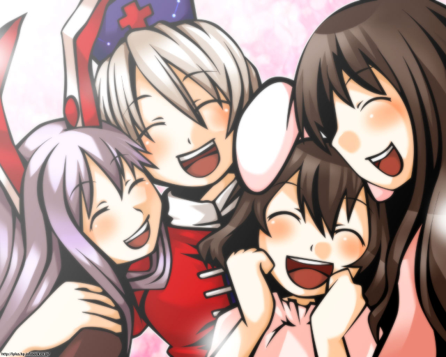 houraisan kaguya+inaba tewi+reisen+reisen udongein inaba+yagokoro eirin