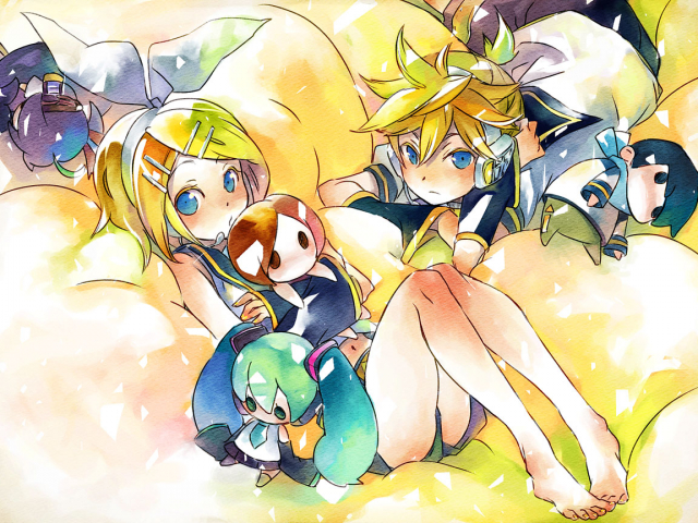 hatsune miku+kagamine len+kagamine rin+kaito+kamui gakupo+meiko