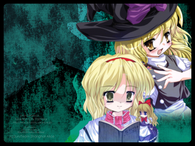 alice margatroid+kirisame marisa+shanghai doll