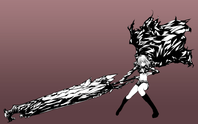 amami haruka+black rock shooter (character)