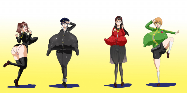 amagi yukiko+kujikawa rise+satonaka chie+shirogane naoto