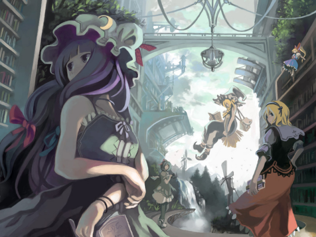 alice margatroid+kirisame marisa+patchouli knowledge+shameimaru aya+shanghai doll