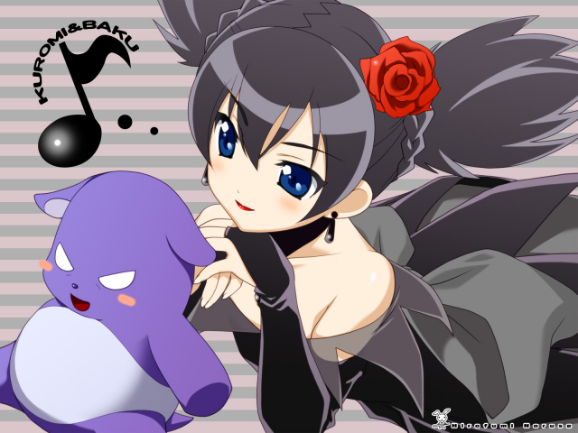 baku+baku (onegai my melody)+kuromi+kurumi nui