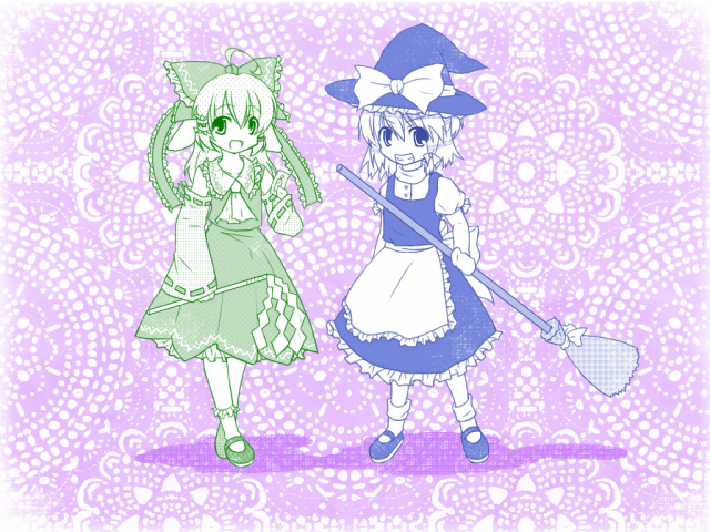 bunny (trickster)+cat (trickster)+hakurei reimu+kirisame marisa