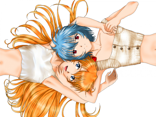 ayanami rei+soryu asuka langley