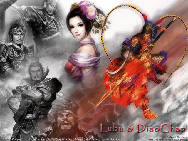 cao cao+diao chan+dong zhuo+liu bei+lu bu+sun jian