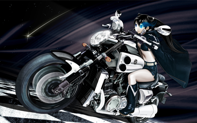 black rock shooter (character)+yamaha v-max