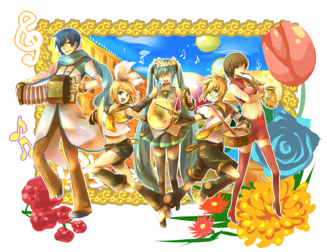 hatsune miku+kagamine len+kagamine rin+kaito+meiko