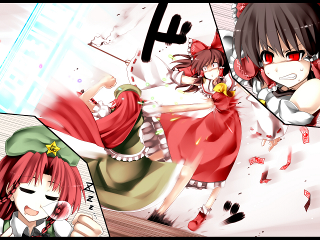 ex-meiling+hakurei reimu+hong meiling