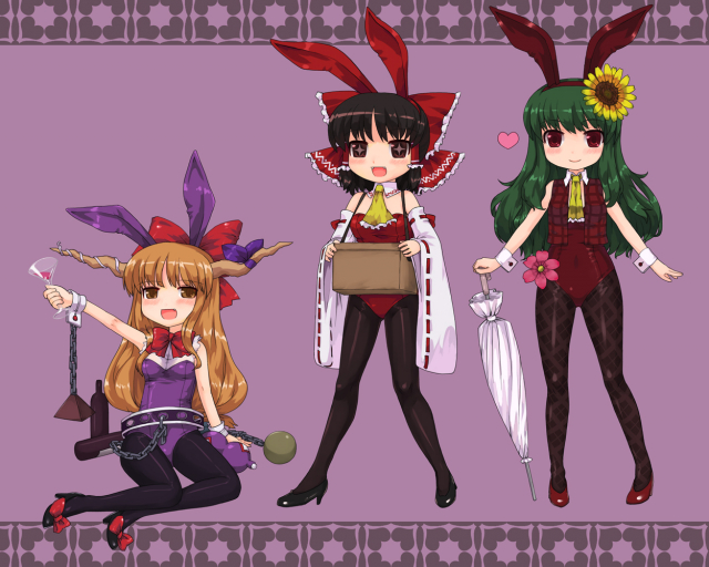 hakurei reimu+ibuki suika+kazami yuuka