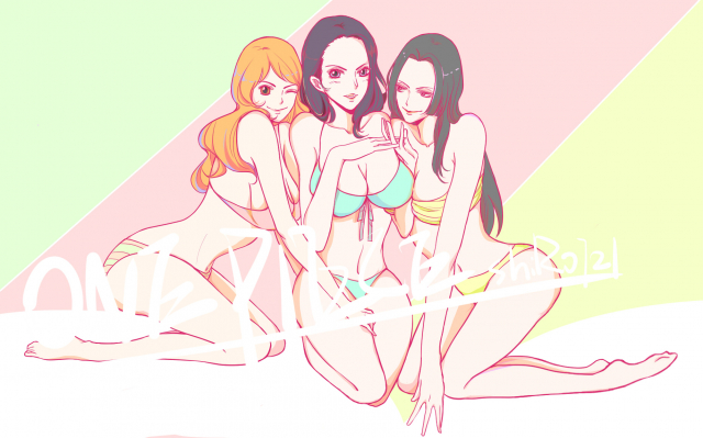 boa hancock+nami (one piece)+nico robin