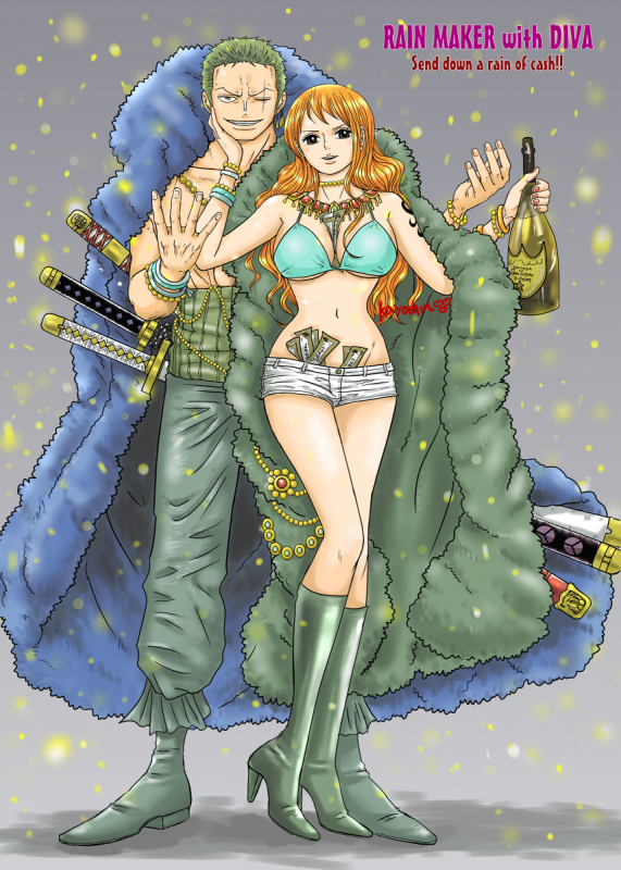 nami (one piece)+roronoa zoro