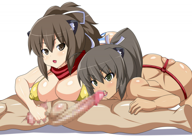 asuka (senran kagura)+homura (senran kagura)