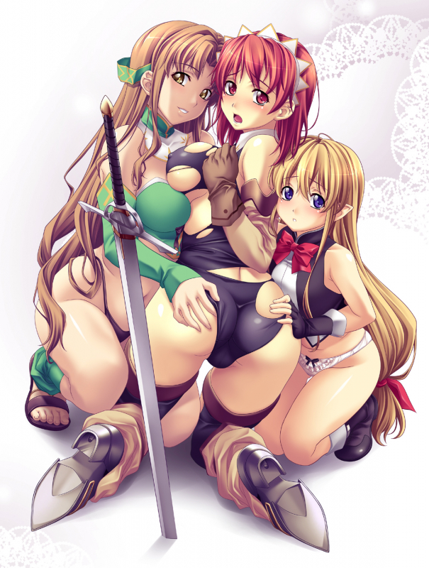 aria (seiken no blacksmith)+cecily cambell+lisa (seiken no blacksmith)
