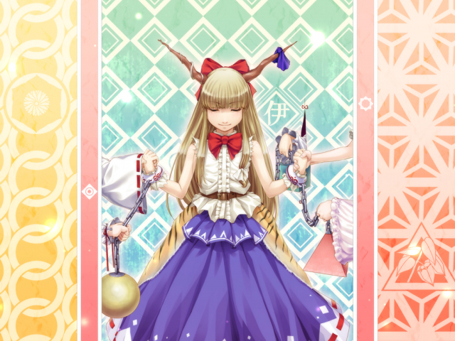 hakurei reimu+ibuki suika+kirisame marisa+patchouli knowledge+remilia scarlet+yakumo yukari