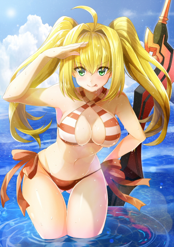 nero claudius (fate) (all)+nero claudius (swimsuit caster) (fate)