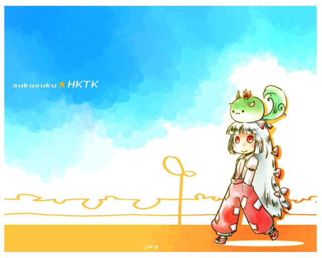 ex-keine+fujiwara no mokou+kamishirasawa keine+kamishirasawa keine (hakutaku)+sukusuku hakutaku